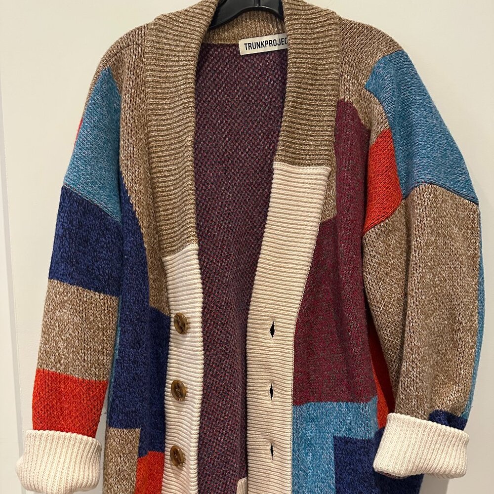 Trunk Project Color Mixed Wool Cardigan Jacket - image 1